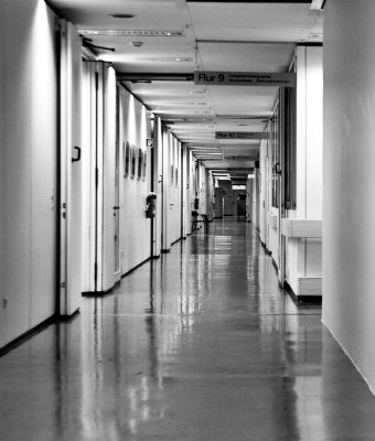 hospital, hospital aisle, long corridor